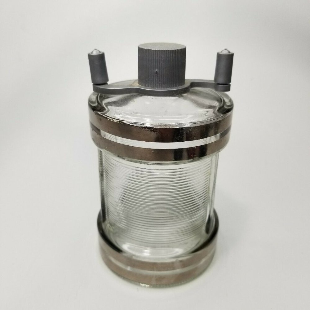 Vintage Aqua Velva After Shave Bottle Glass Fishing Reel 8oz Williams Co. NJ
